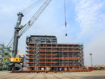 В Южном центре судостроения и судоремонта новый этап строительства ЛСП для ПАО «Газпром»