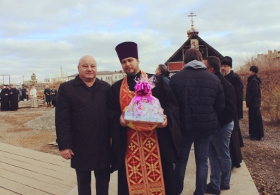 В Астрахани прошло торжественное освящение камня под строительство храма Святого великомученика Георгия Победоносца
