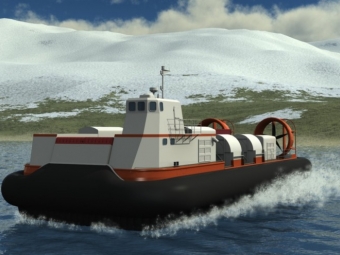 На промышленном форуме в Санкт-Петербурге представили новые российские вездеходы на воздушной подушке