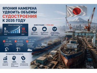 Япония намерена удвоить объемы судостроения к 2035 году при поддержке государства