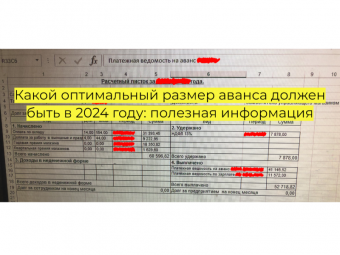 Какой оптимальный размер аванса должен быть в 2024 году: полезная информация