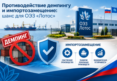 Противодействие демпингу и импортозамещение: шанс для ОЭЗ «Лотос»